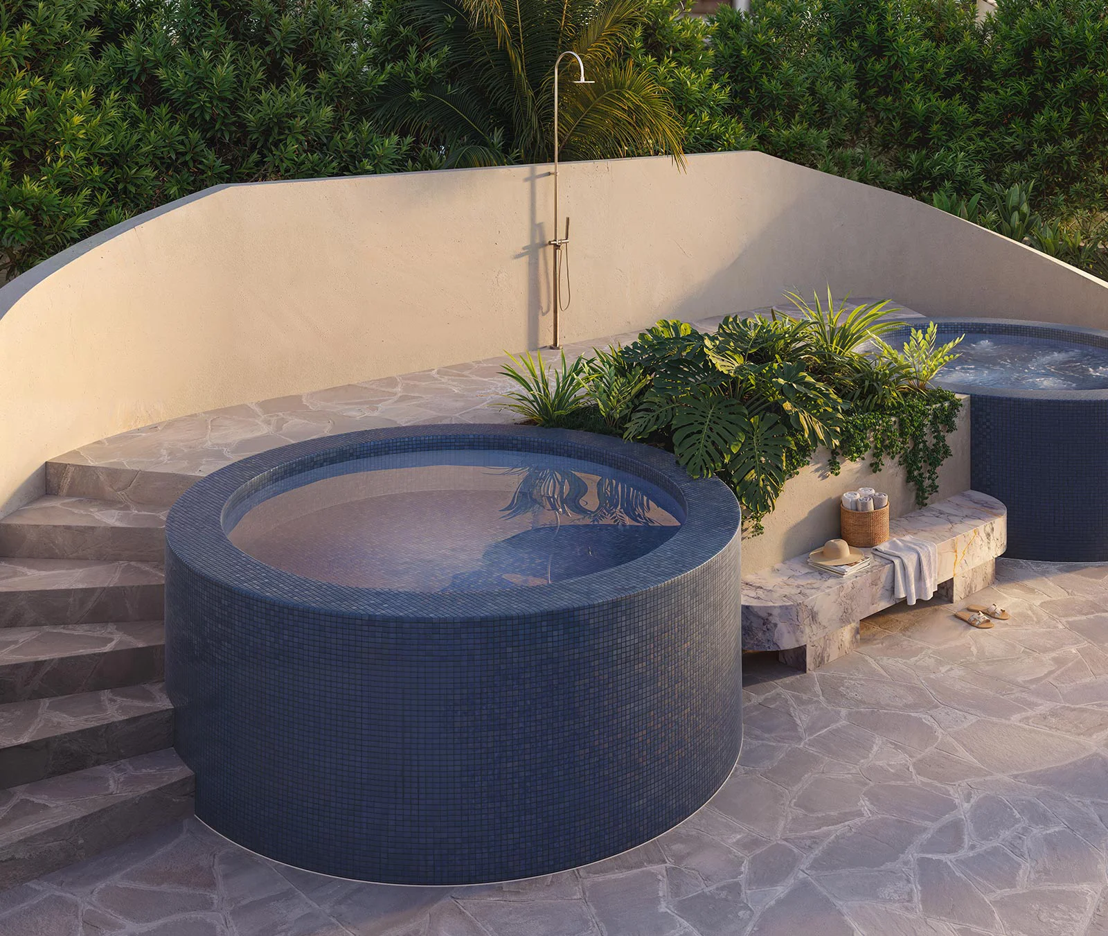 Burly Residences amenity Hot & Cold Plunges,	Magnesium Pools